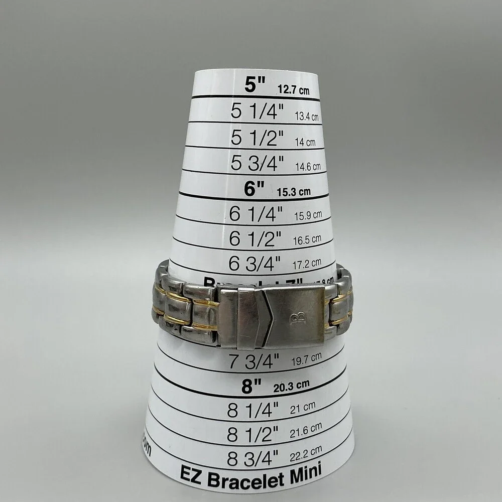 Bulova Marine Star 100m Mens Watch 37mm Gray Dial Two Tone Date For Parts 7.25